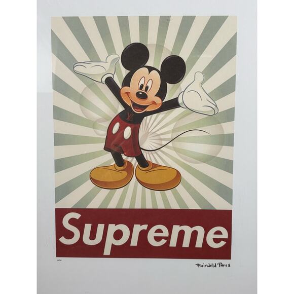 Fairchild Paris Supreme X Louis Vuiton Mickey Mouse Numbered Print 63/150 - Picture 2 of 5